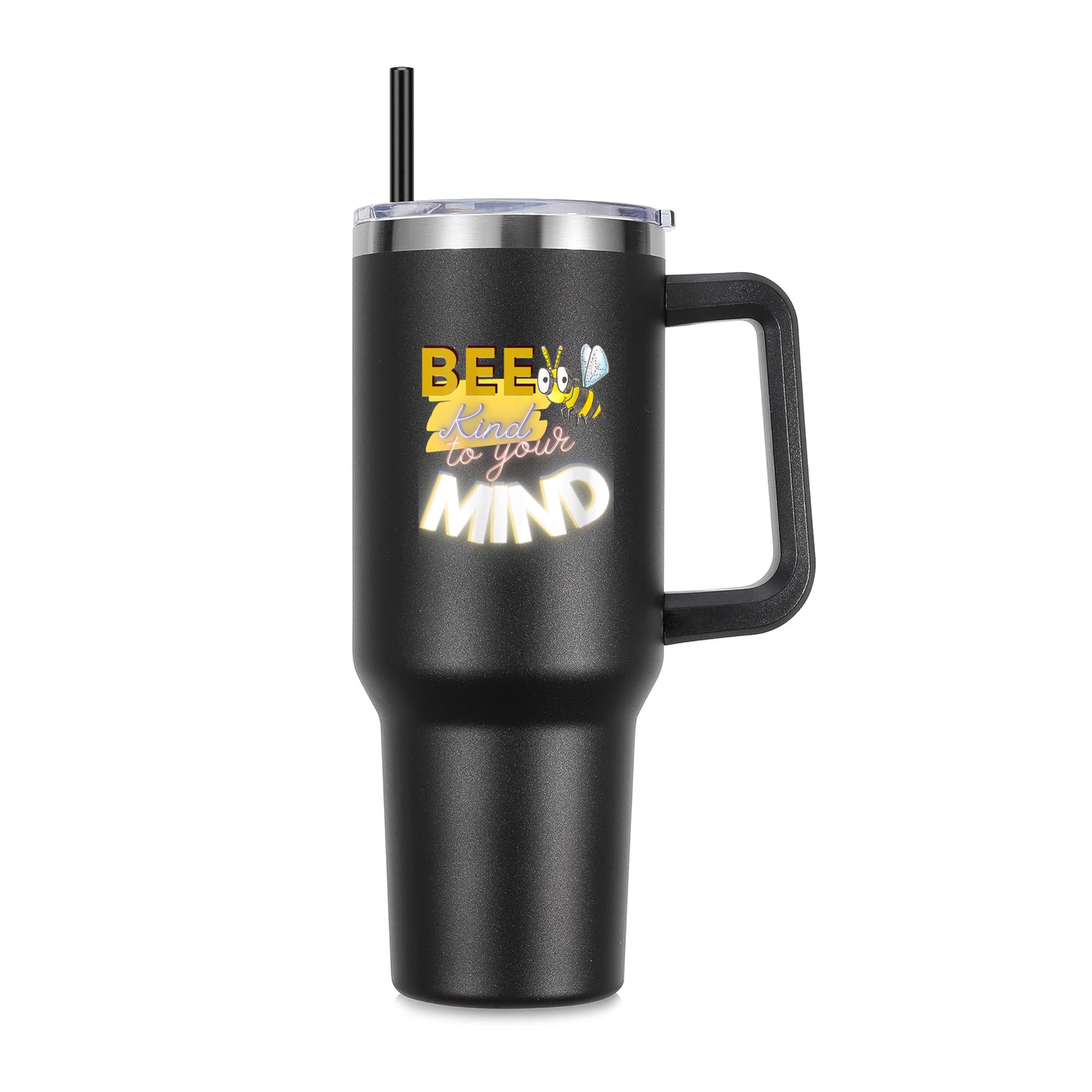 Bee Kind To Your Mind 40oz Stainless Steel Tumbler - Image 3