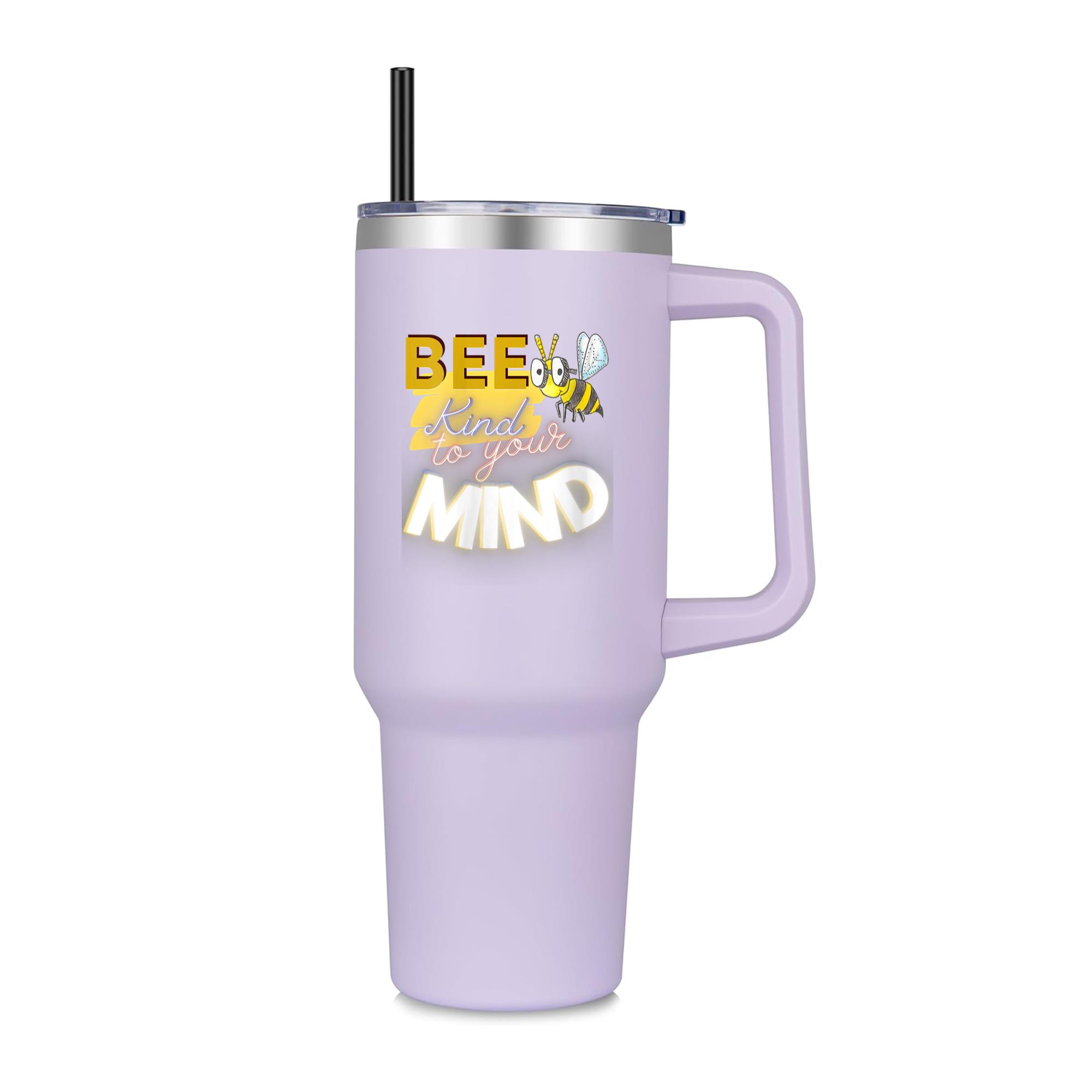 Bee Kind To Your Mind 40oz Stainless Steel Tumbler