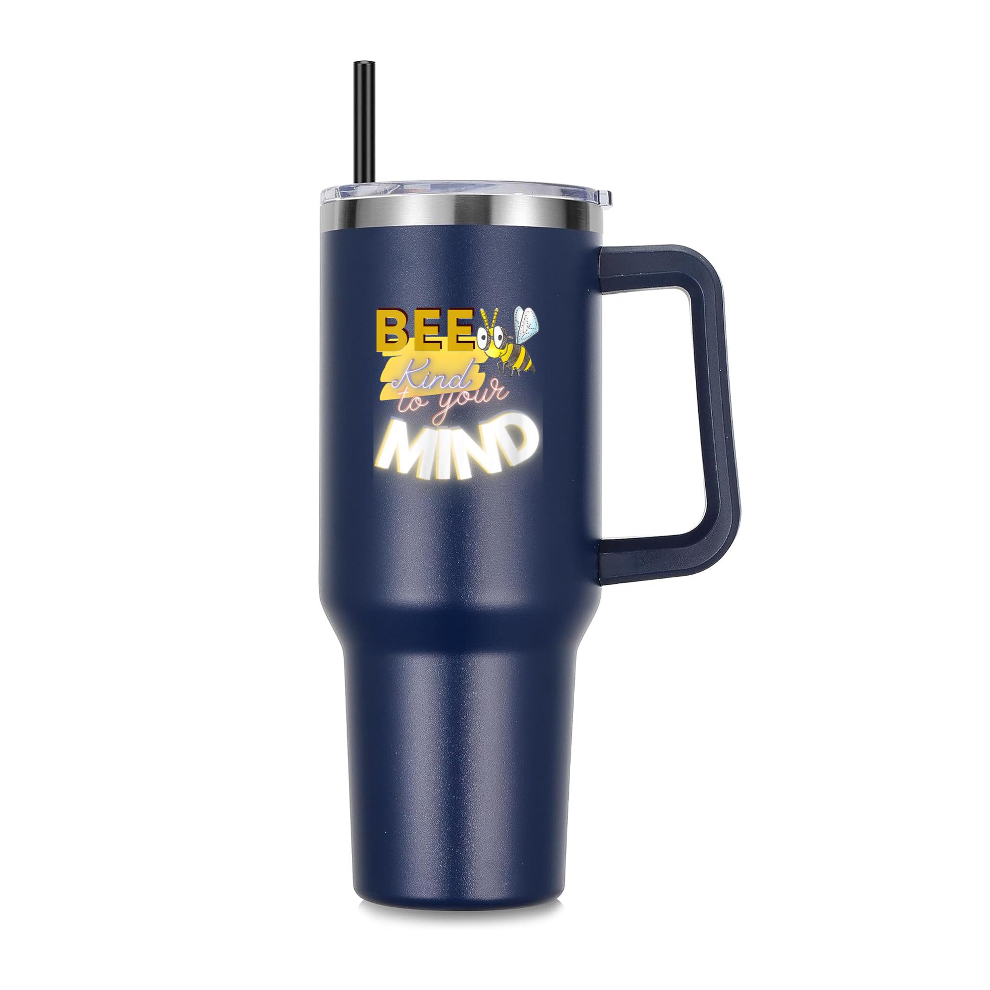 Bee Kind To Your Mind 40oz Stainless Steel Tumbler - Image 4