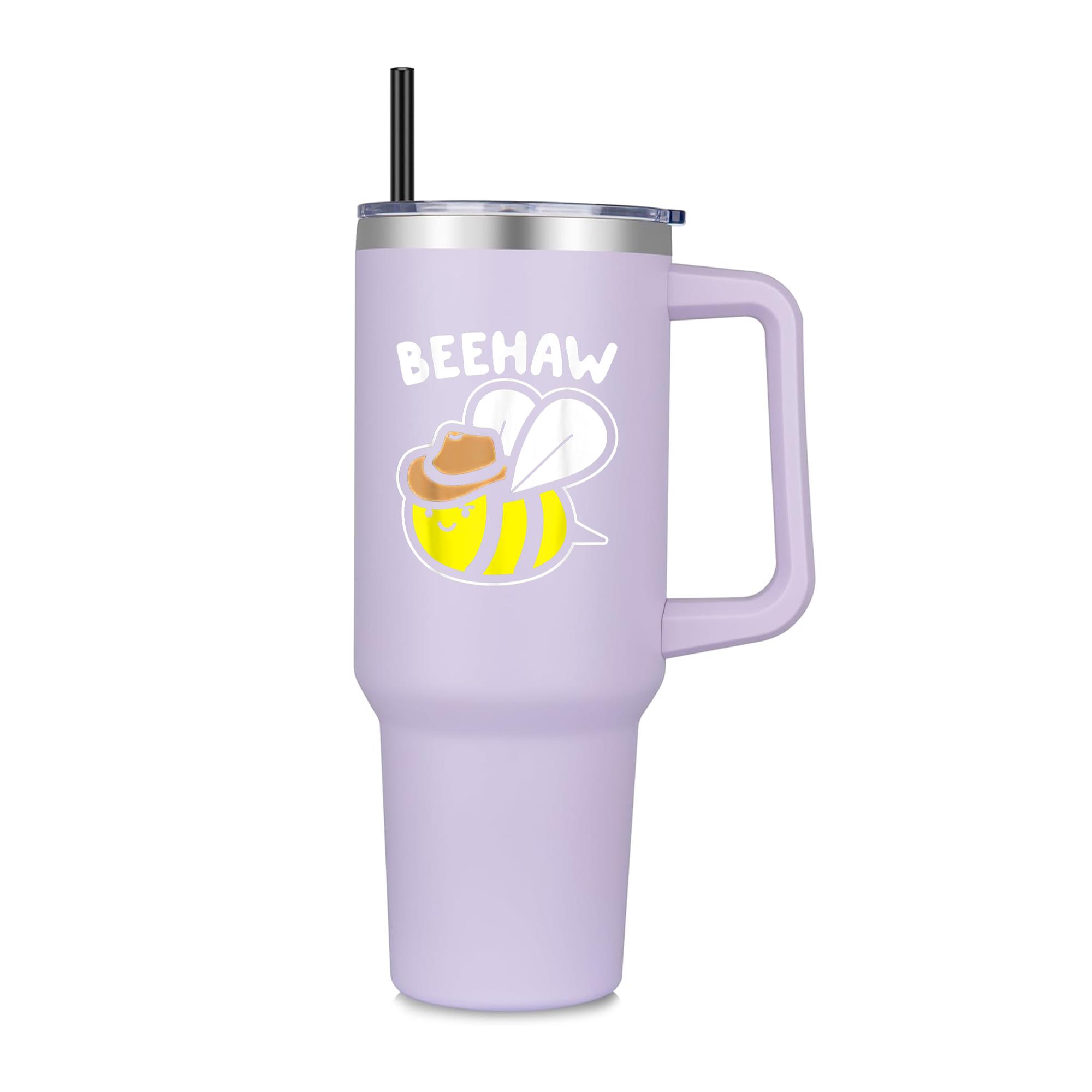 Funny Beehaw Cowboy Bee 40oz Stainless Steel Tumbler