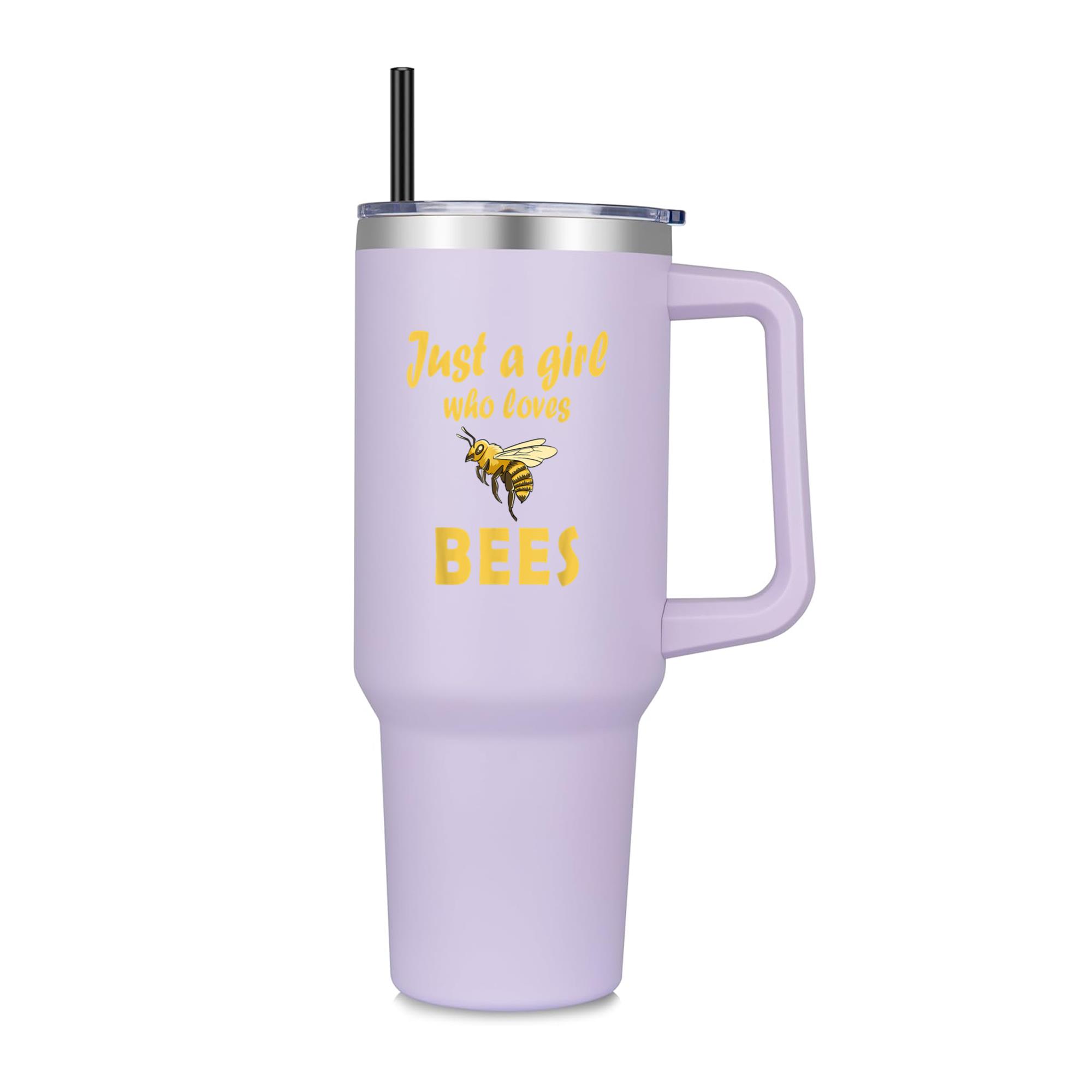 Just A Girl Who Loves Bees 40oz Stainless Steel Tumbler