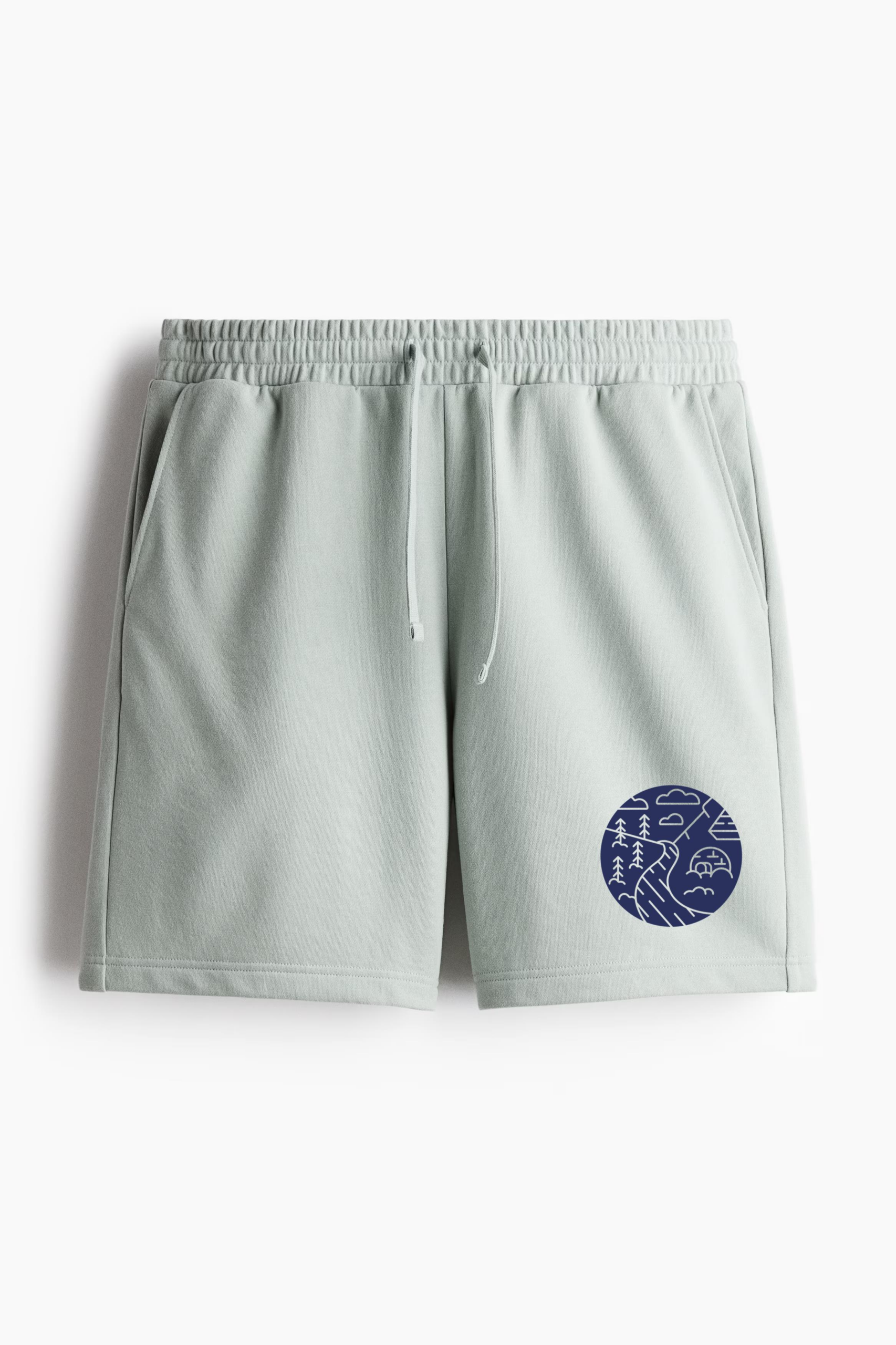 Snow Landscape Igloo Silhouette Relaxed-Fit Shorts