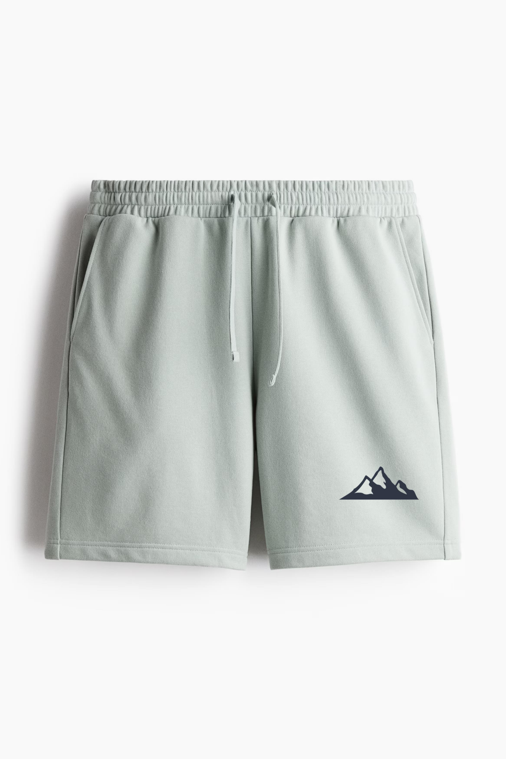 Snow Mountain Climbing Illustration Relaxed-Fit Shorts