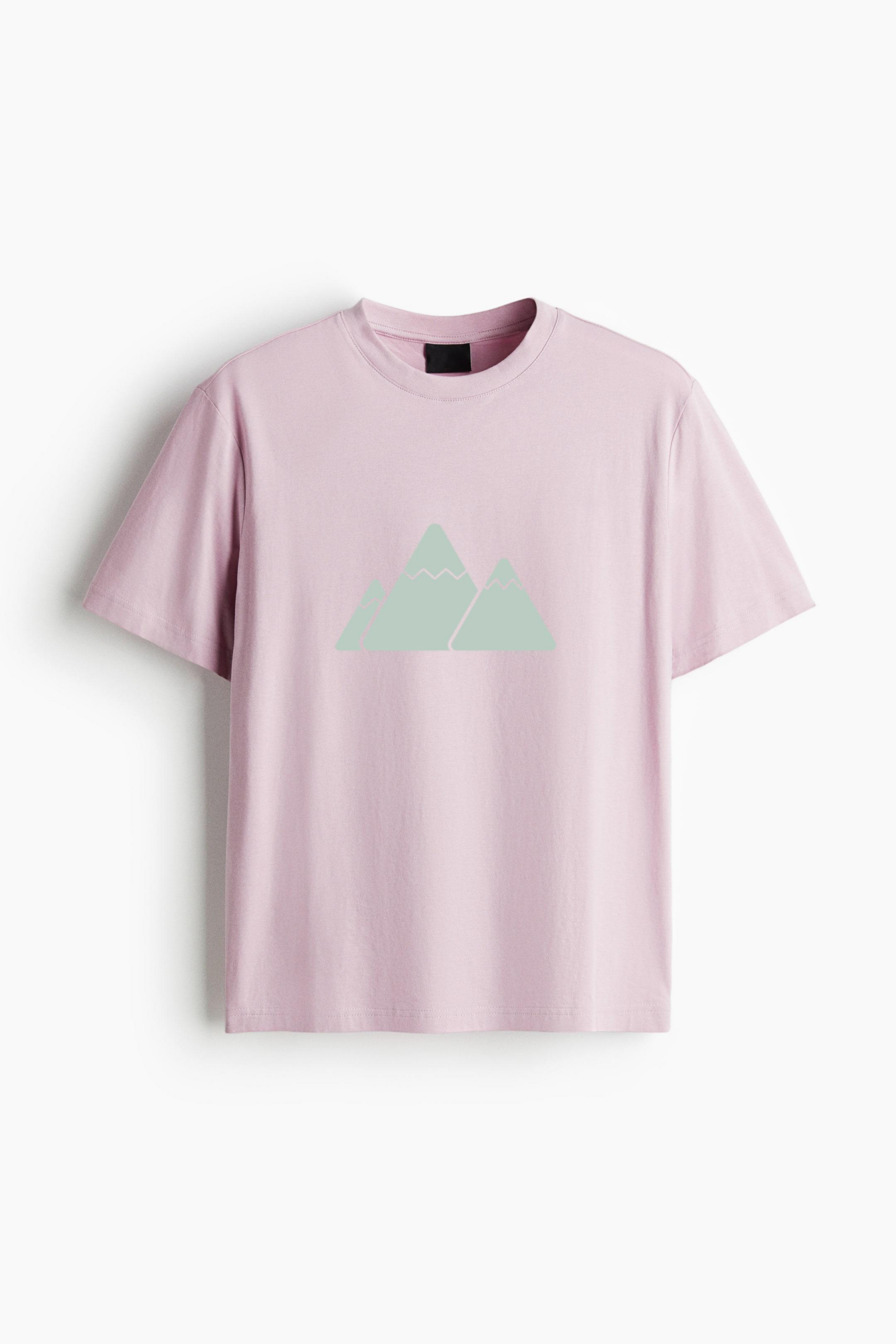 Three Mountains Minimalist Icon Oversized T-Shirt 