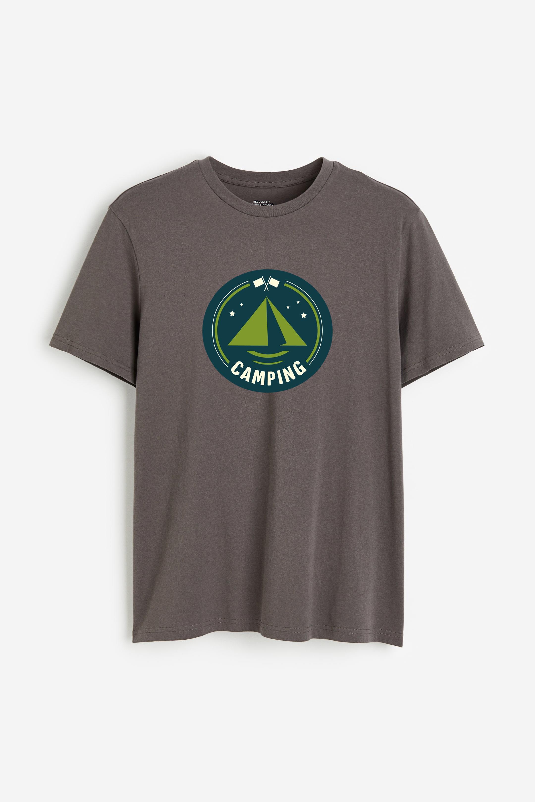 Vintage Camping Rounded Seal Oversized T-Shirt - Image 4