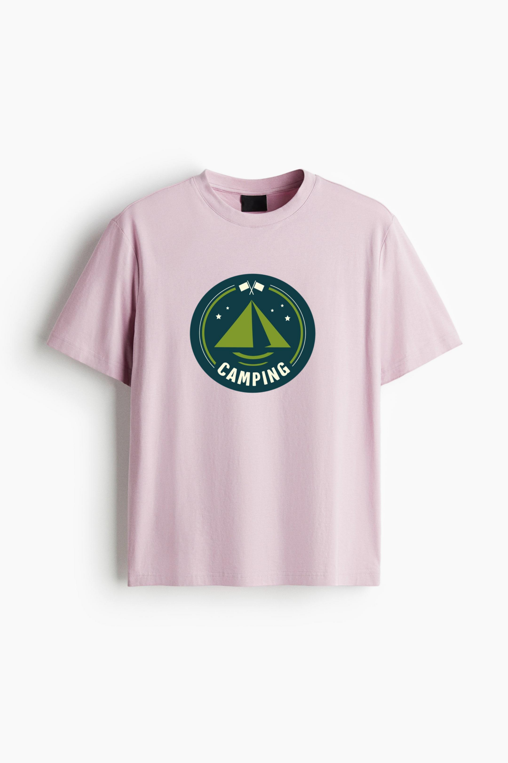 Vintage Camping Rounded Seal Oversized T-Shirt 