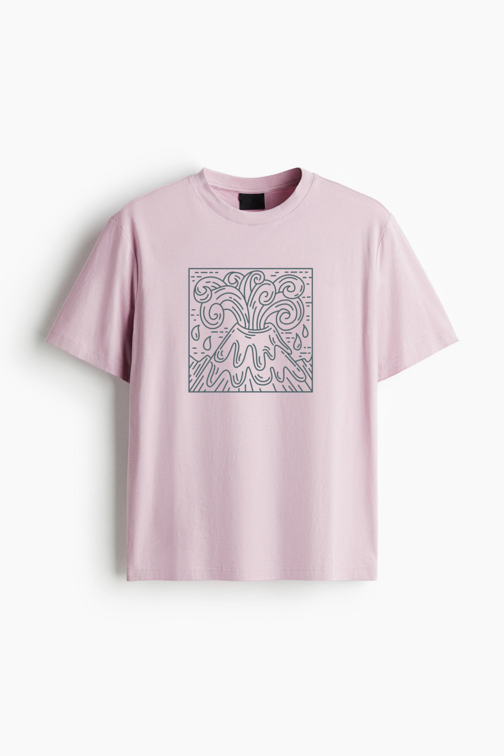 Volcano Mountain Eruption Oversized T-Shirt 