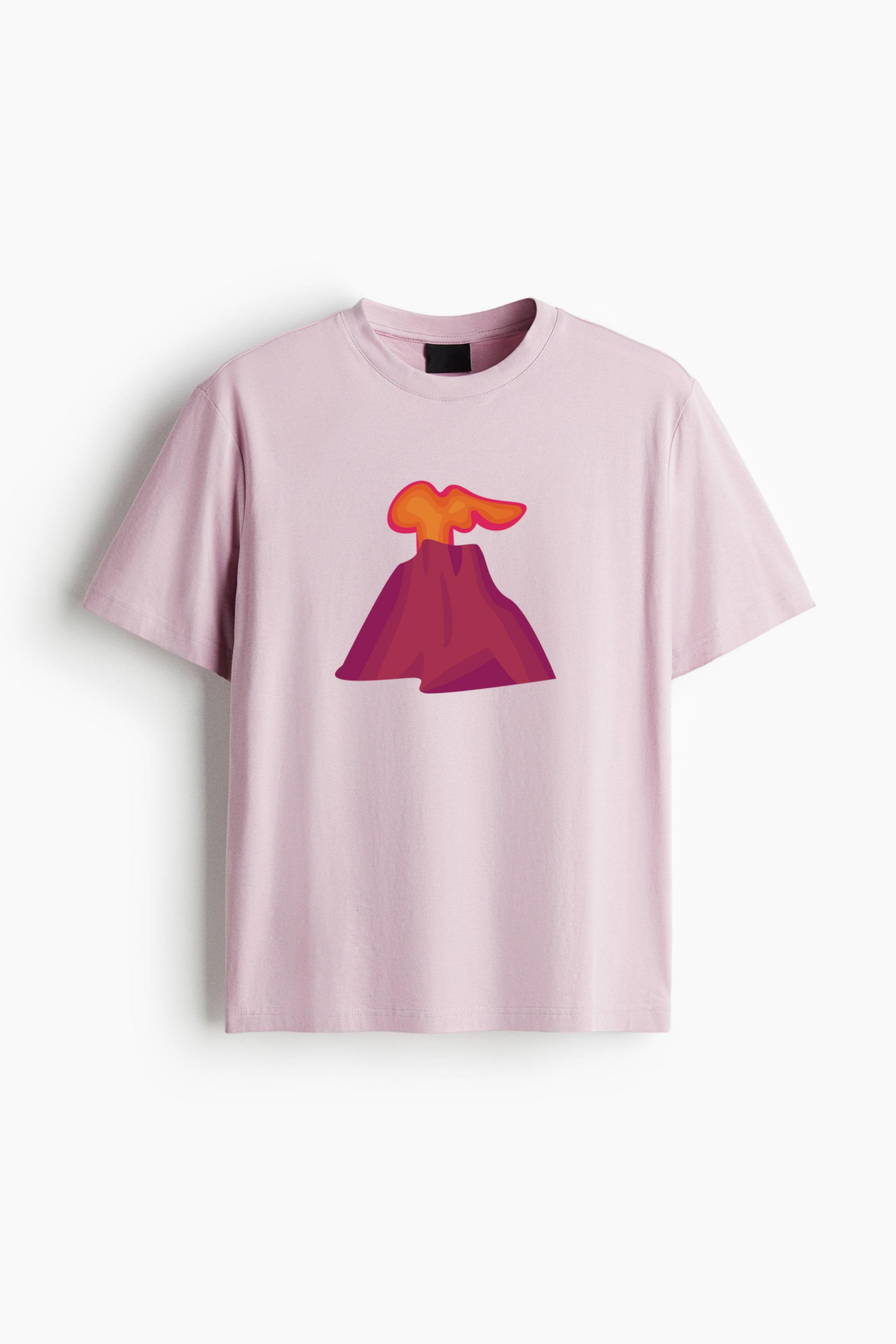 Volcano Mountain Flat Oversized T-Shirt 