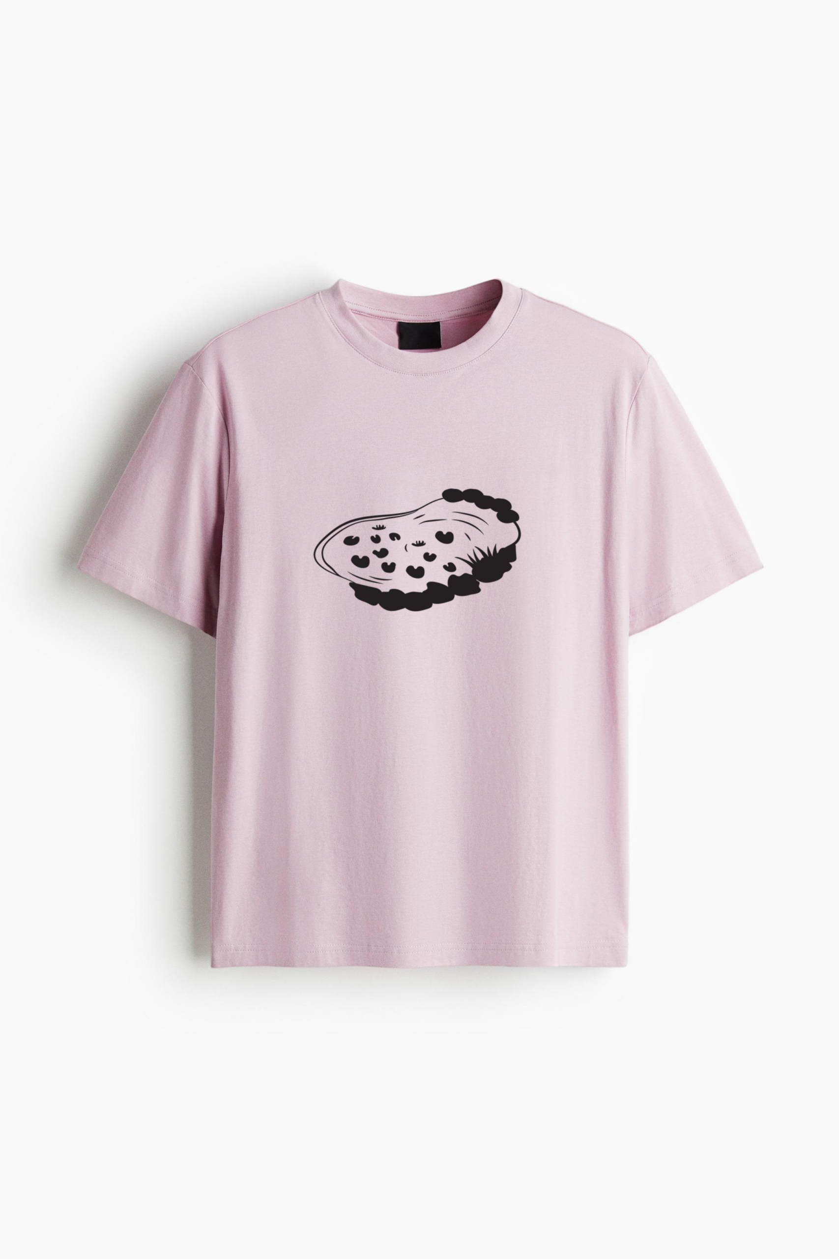 Water Pond Cut Out Element Oversized T-Shirt 