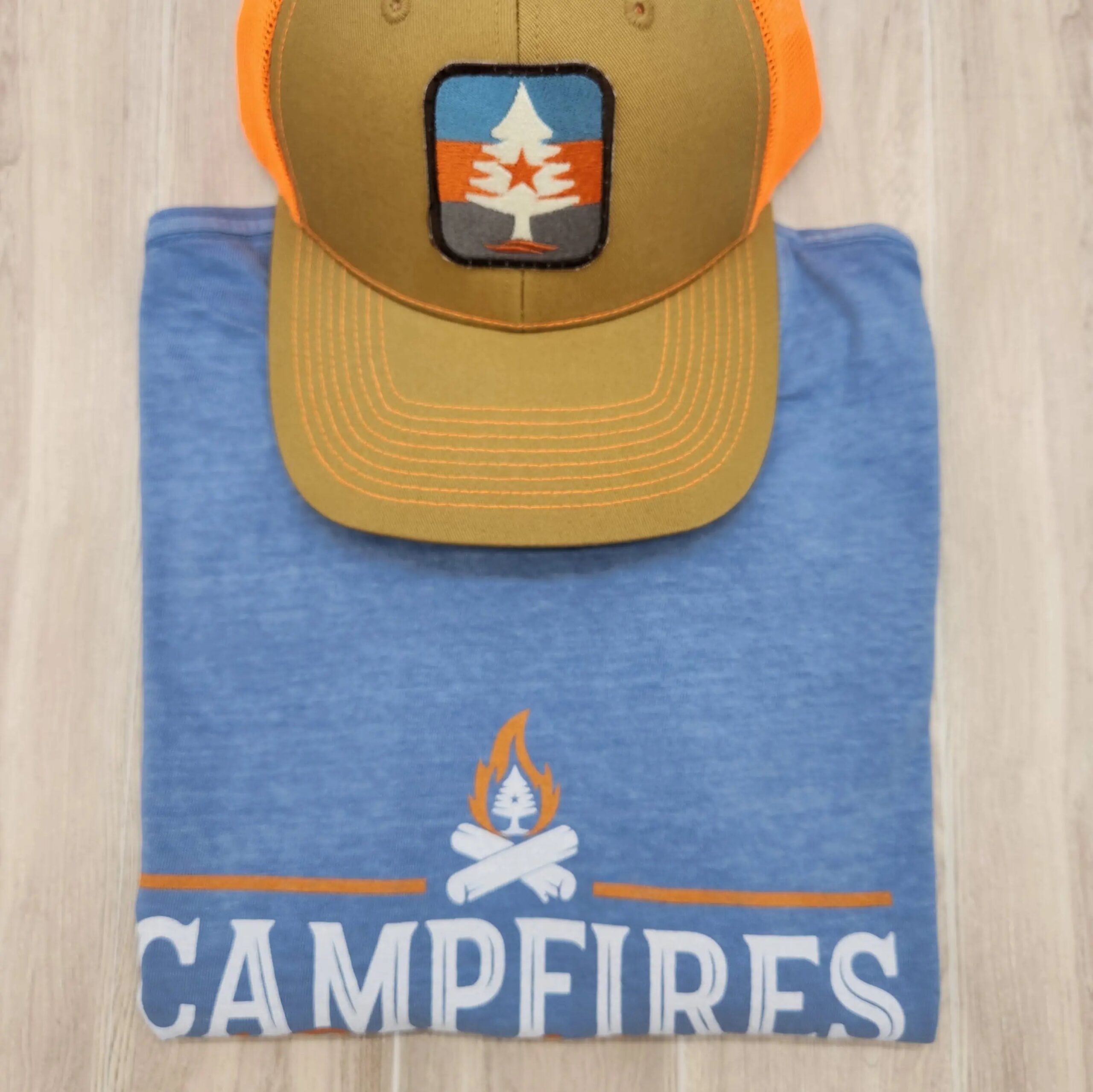 Campfires and Cocktails Unisex T-Shirt in Faded Denim