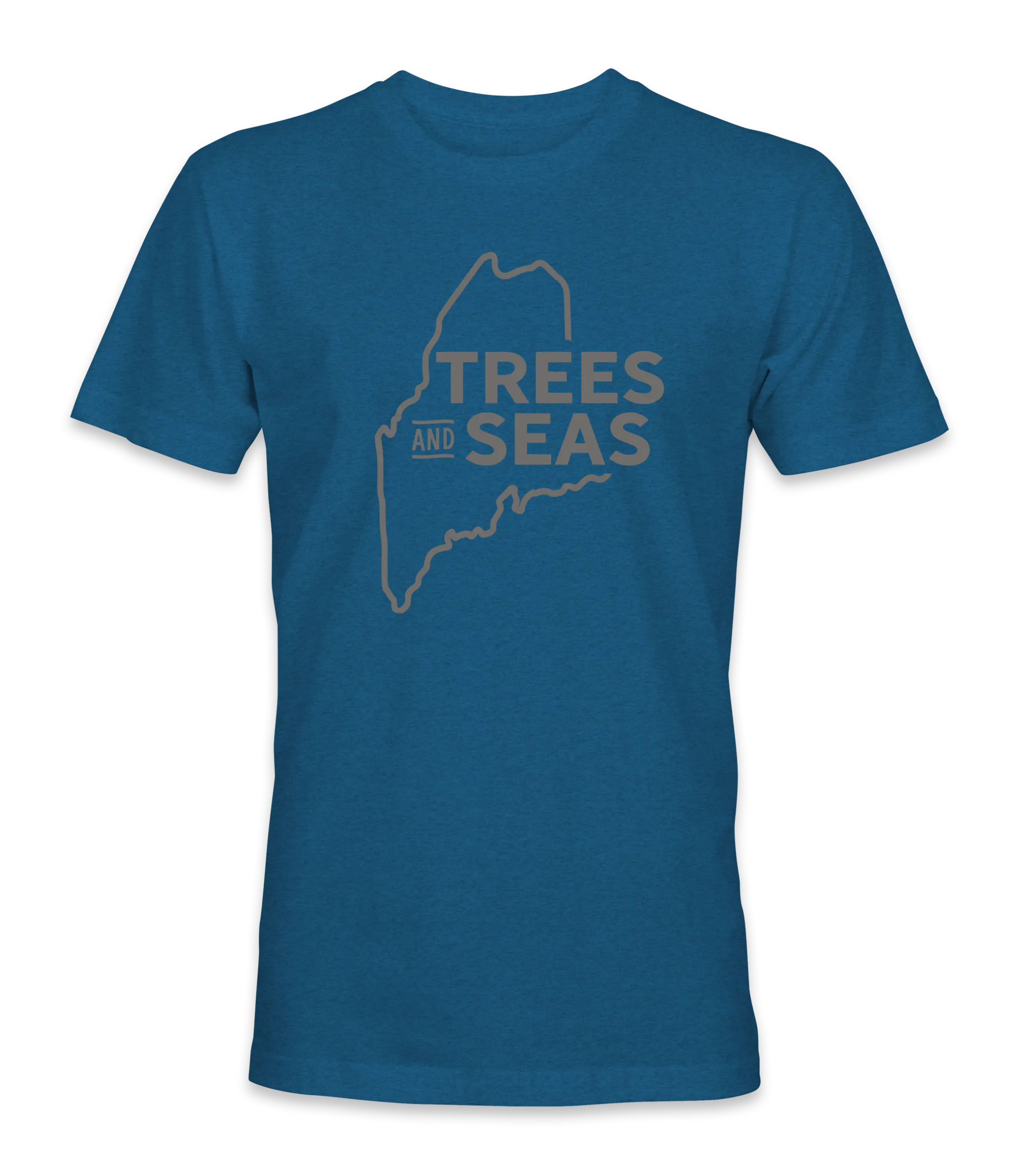 Maine State Pine Trees & Rocky Seas T-shirt