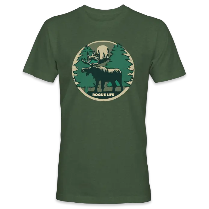 Retro Moose Graphic Print Tee