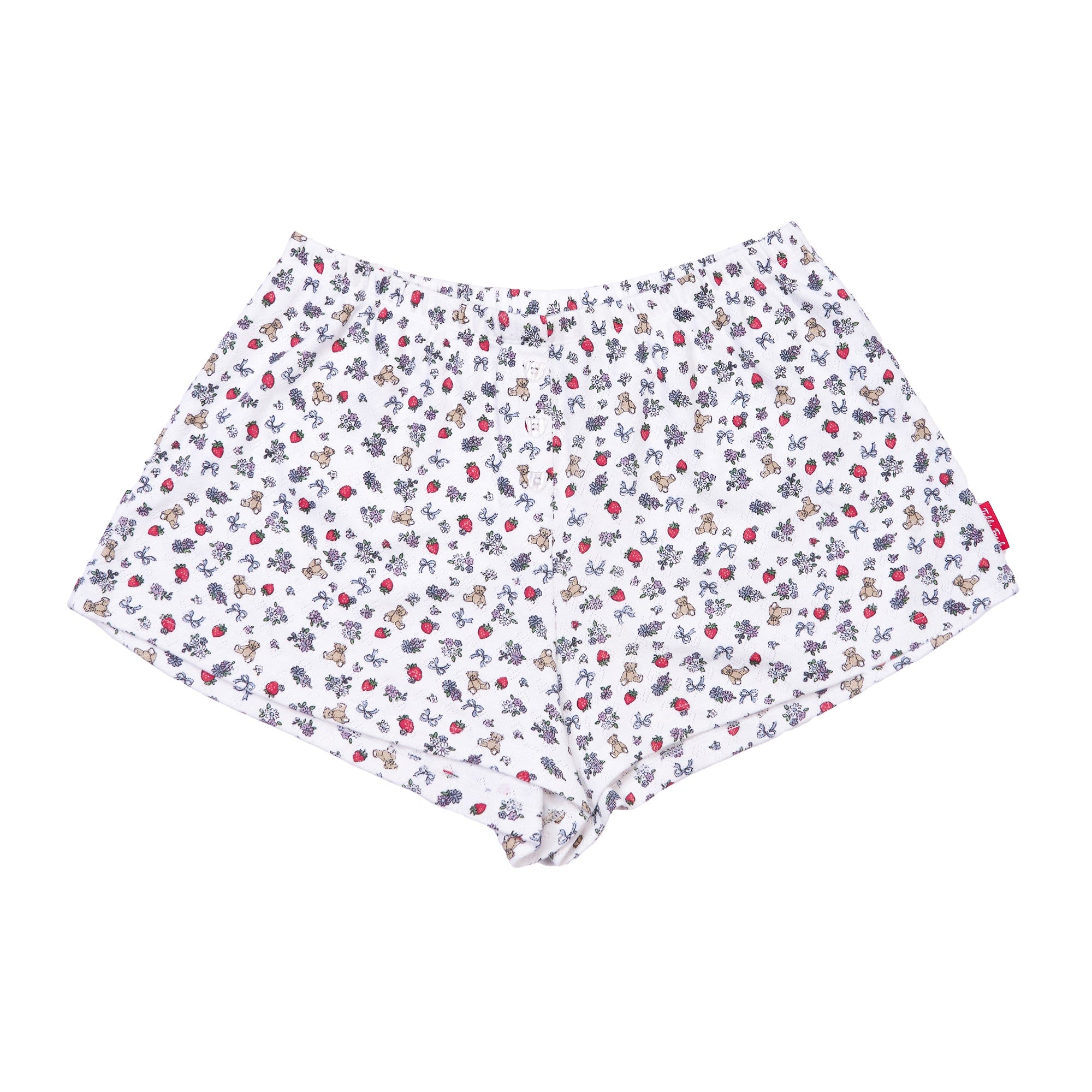 Strawberry Pointelle Shorts