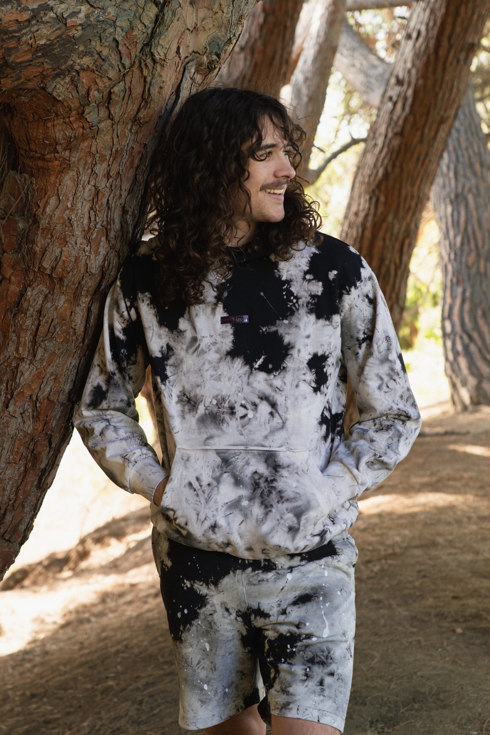 Black Marble Wash Shorts