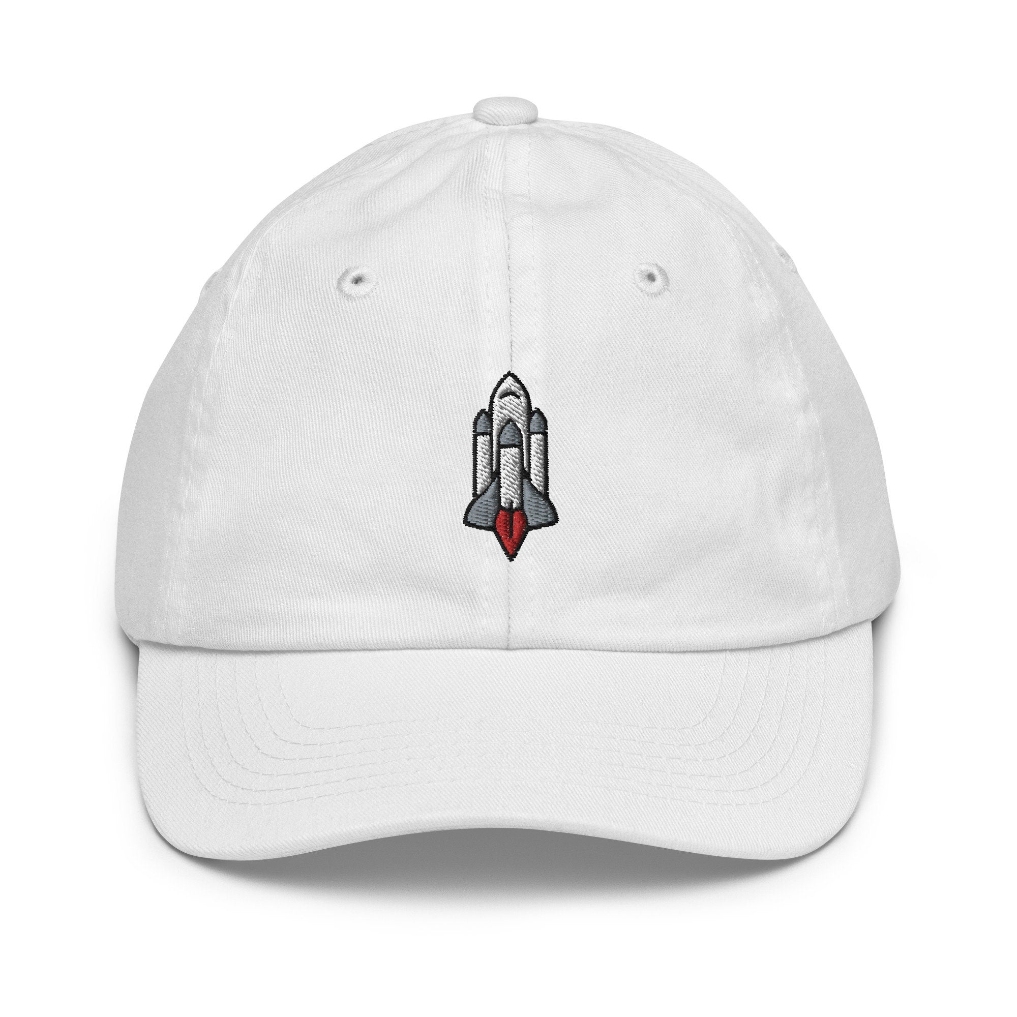 Space Shuttle Youth Baseball Cap, Handmade Kids Hat, Embroidered Childrens Hat Gift - Multiple Colors